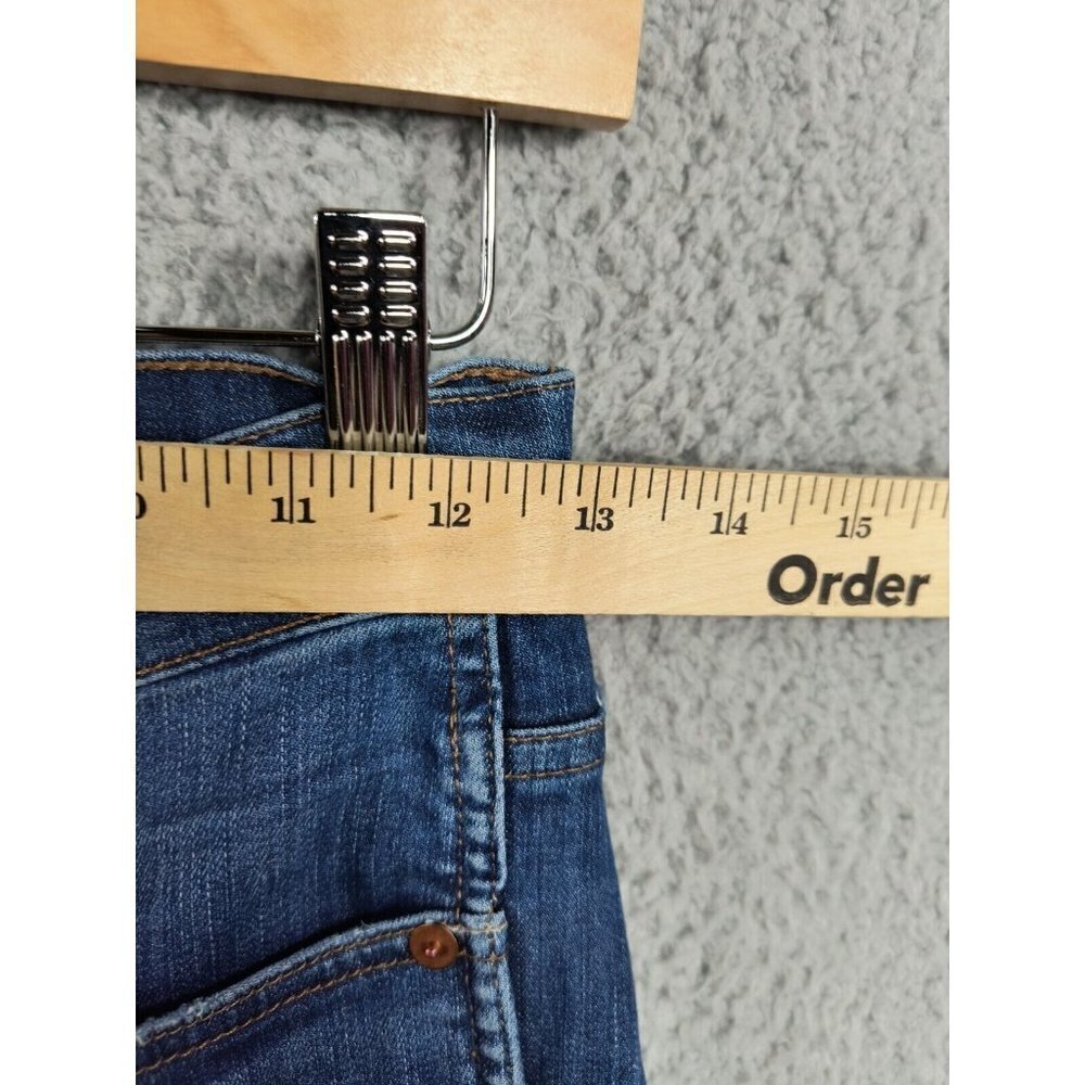 Madewell‎ 10" Mid Rise Skinny Distressed Jeans Button Fly Blue Denim 24 - Picture 7 of 13